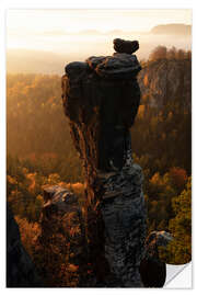 Sisustustarra Needle with fog in autumn