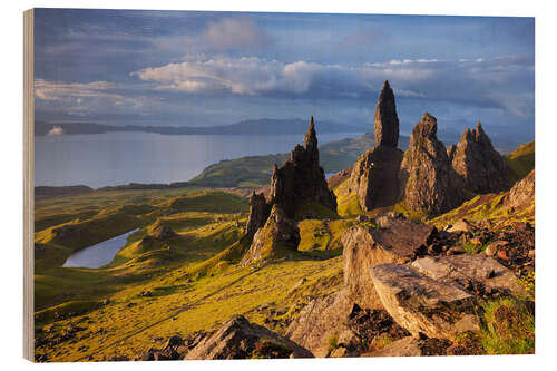 Tableau en bois Le Old Man of Storr sur l'île de Skye en Écosse