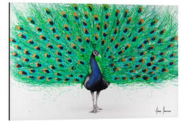 Magnettafel Stolzer Pfau