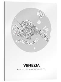 Gallery print City map of Venice, circle