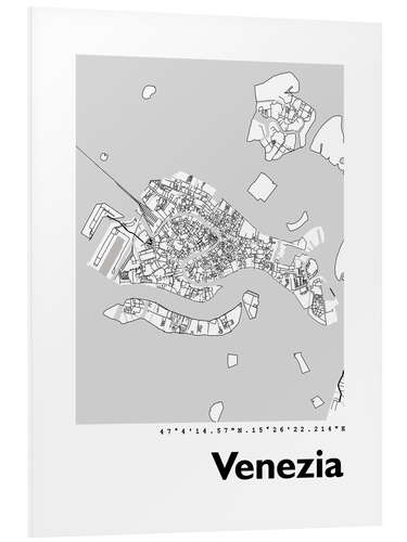 PVC-taulu City map of Venice