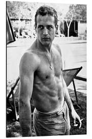 Aluminiumtavla Paul Newman - no shirt