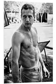 Foam board print Paul Newman - no shirt