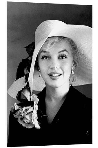 PVC-tavla Marilyn Monroe with white hat