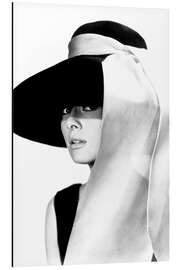 Magnettafel Audrey Hepburn mit Hut