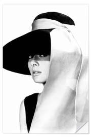 Sisustustarra Audrey Hepburn in hat