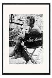 Gerahmter Kunstdruck Steve McQueen im Regiestuhl