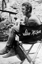 Magnettafel Steve McQueen im Regiestuhl