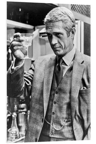 Foam board print Steve McQueen in a suit