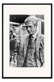Gerahmter Kunstdruck Steve McQueen im Anzug