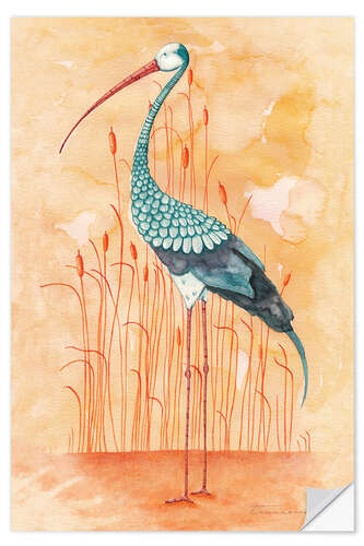 Wall sticker Exotic stork