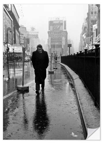 Selvklebende plakat James Dean på Times Square