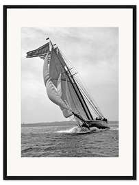 Gerahmter Kunstdruck Segelboot in voller Fahrt