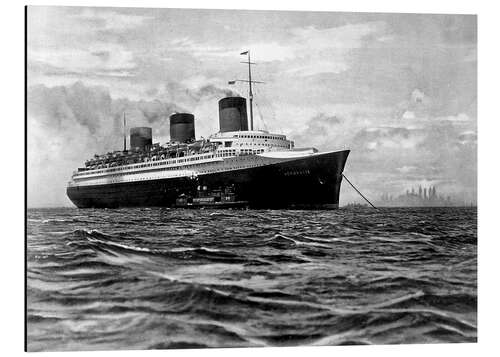 Aluminium print Ship in the harbor of New York