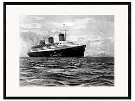 Framed art print Ship in the harbor of New York