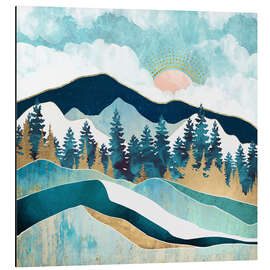 Magnettafel Sommerwald in den Bergen