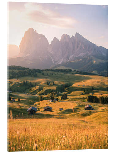 Akrylbilde Plattkofel og Langkofel, Dolomittene