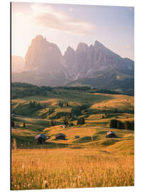 Aluminium print Plattkofel and Langkofel, Dolomites