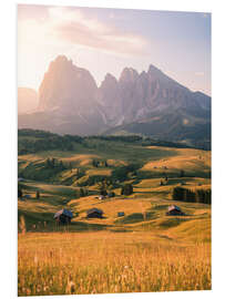 Foam board print Plattkofel and Langkofel, Dolomites