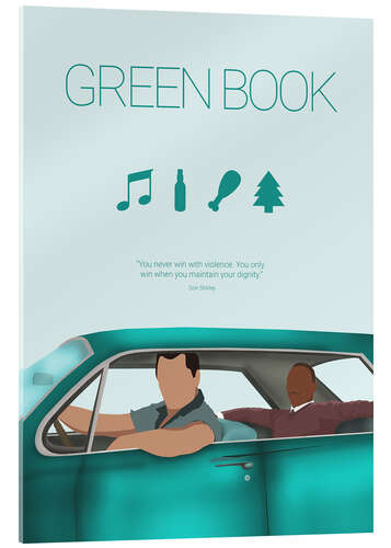 Tableau en verre acrylique Green Book : Sur les routes du sud