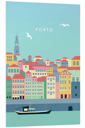 Foam board print Illustration of Porto