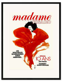 Kehystetty taidepainatus Madame Figaro 1990