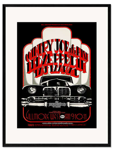Gerahmter Kunstdruck Led Zeppelin & Country Joe And The Fish