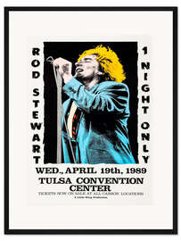 Gerahmter Kunstdruck Rod Steward - 1 night only