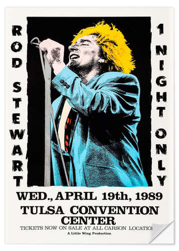 Sticker mural Rod Steward - 1 night only