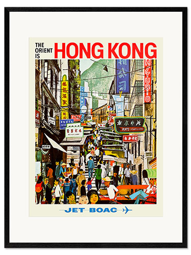 Framed art print Hong Kong - Jet BOAC