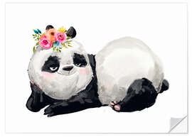 Naklejka na ścianę Panda Princess