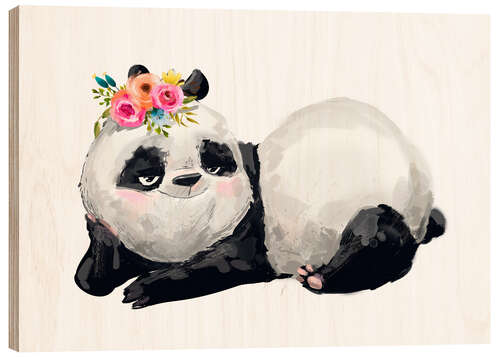 Hout print Panda Princess