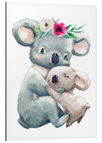 Tableau en aluminium Maman koala