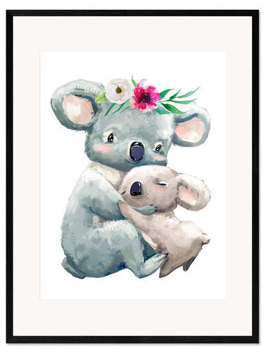 Impresión de arte enmarcada Mamá koala