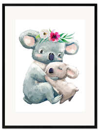 Plakat artystyczny premium w ramie Koala mum