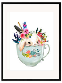 Plakat artystyczny premium w ramie A cup of happiness