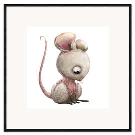 Framed art print Little fashion mouse