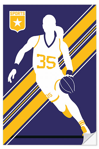 Selvklebende plakat Basketball 35