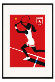 Gerahmter Kunstdruck Tennis
