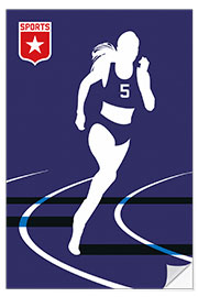 Selvklebende plakat Running 5