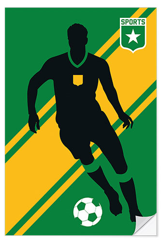 Selvklebende plakat Soccer