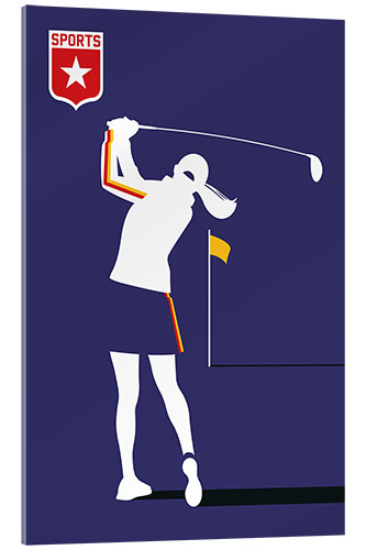 Quadro em acrílico Female Golfer