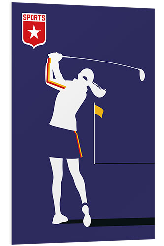 Foam board print Female Golfer