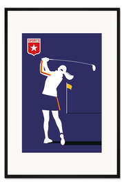 Gerahmter Kunstdruck Golf