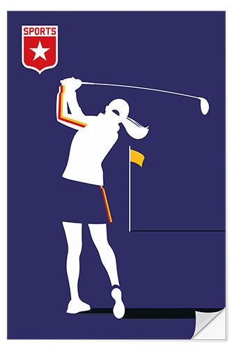 Wall sticker Female Golfer