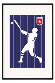 Gerahmter Kunstdruck Baseball 3