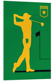 Acrylic print Male golfer