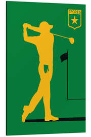 Tableau en aluminium Male golfer