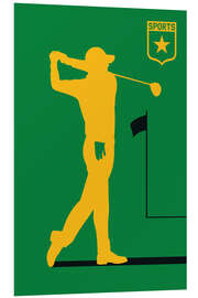 Foam board print Male golfer