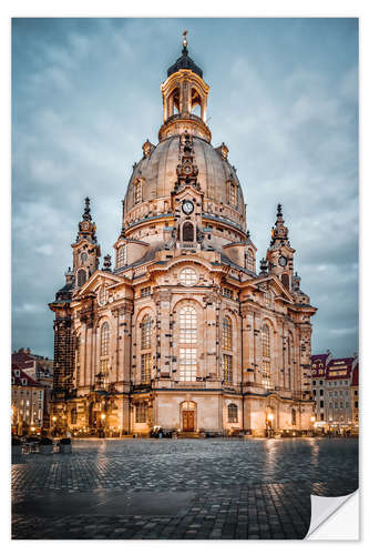 Selvklebende plakat Frauenkirche Dresden